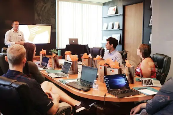 Business professionals in a meeting